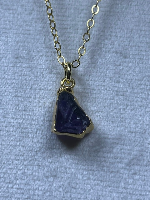 Raw Nuggets Pendants Sterling Silver 22K Gold Coated