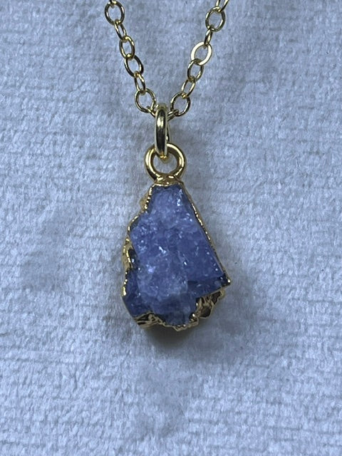Raw Nuggets Pendants Sterling Silver 22K Gold Coated