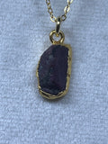 Raw Nuggets Pendants Sterling Silver 22K Gold Coated