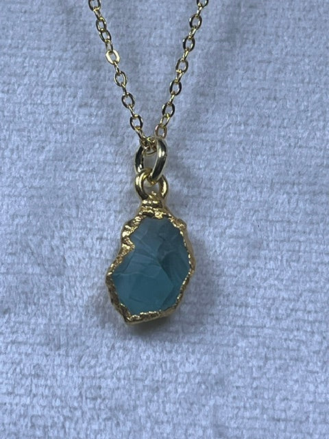 Raw Nuggets Pendants Sterling Silver 22K Gold Coated
