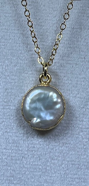 Pearl Pendants Sterling Silver 22K Gold Coated
