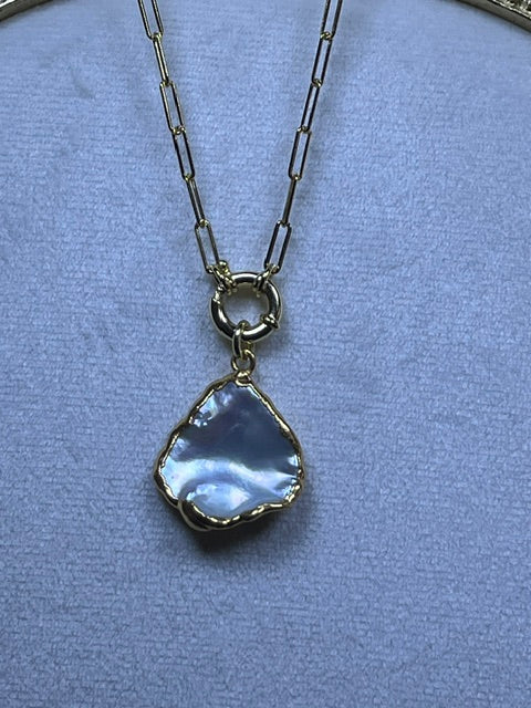 Pearl Pendants Sterling Silver 22K Gold Coated